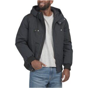 ANDREW MARC Wolmar Waxed Insulated Hooded Bomber Jacket